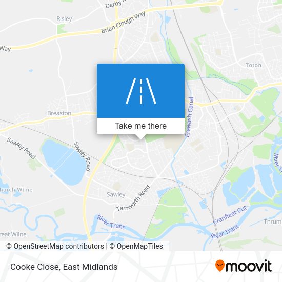 Cooke Close map