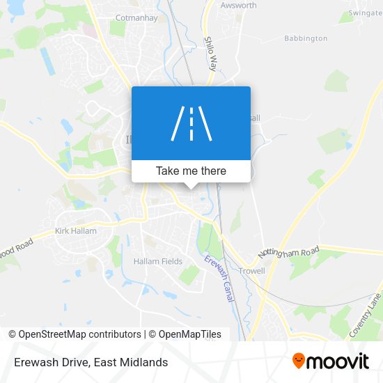 Erewash Drive map