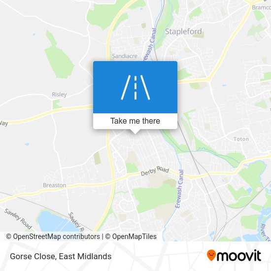 Gorse Close map