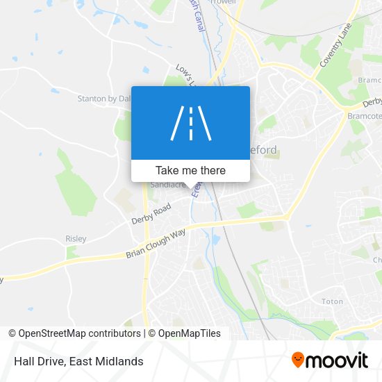 Hall Drive map