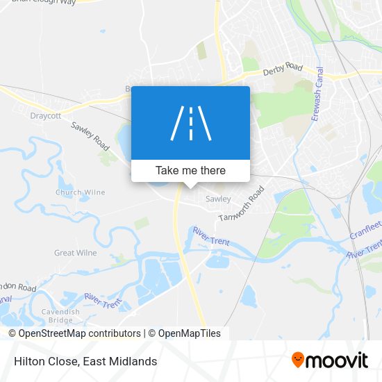 Hilton Close map