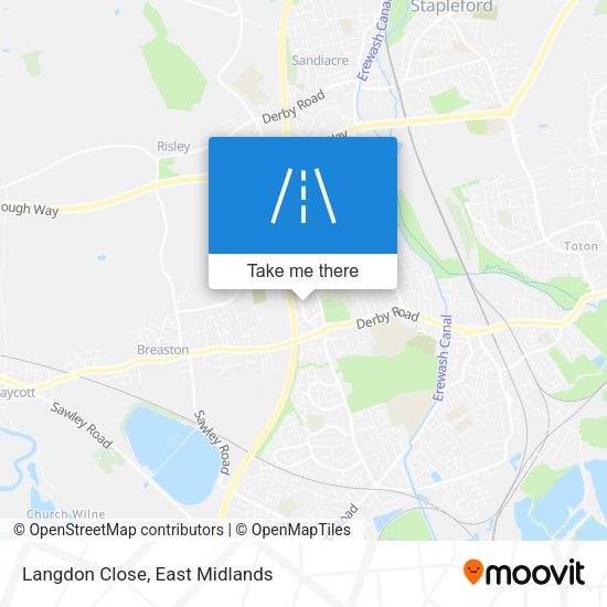 Langdon Close map