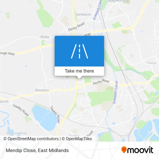 Mendip Close map