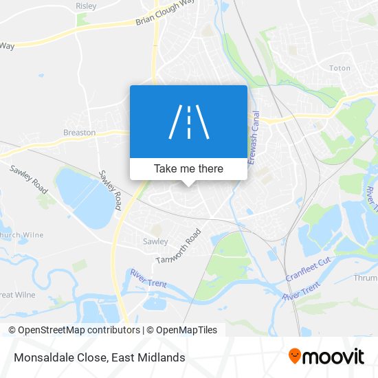 Monsaldale Close map