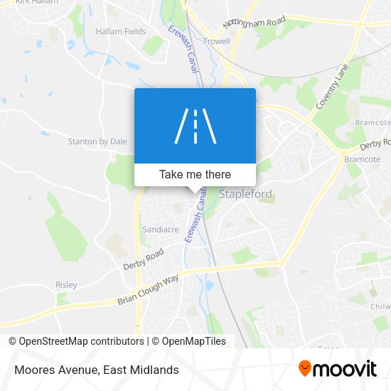Moores Avenue map
