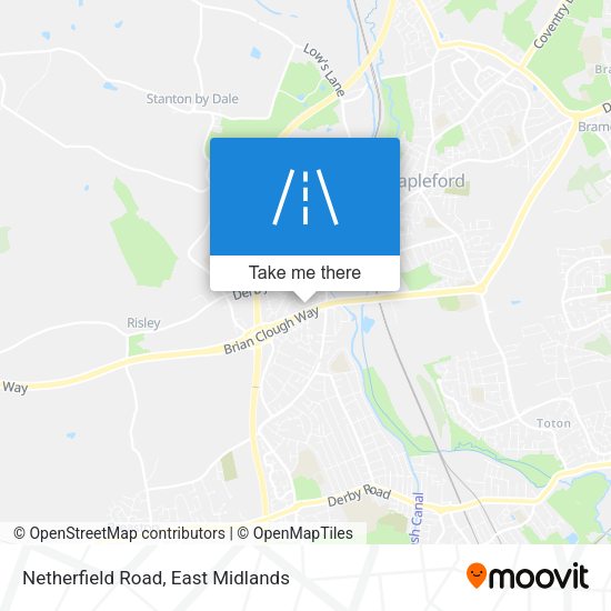 Netherfield Road map