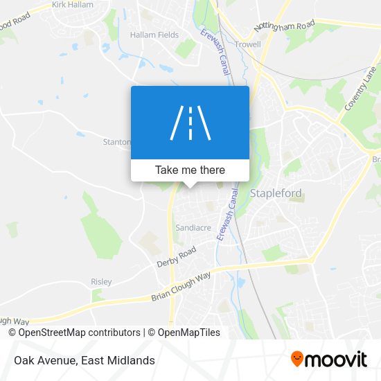 Oak Avenue map