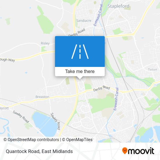 Quantock Road map