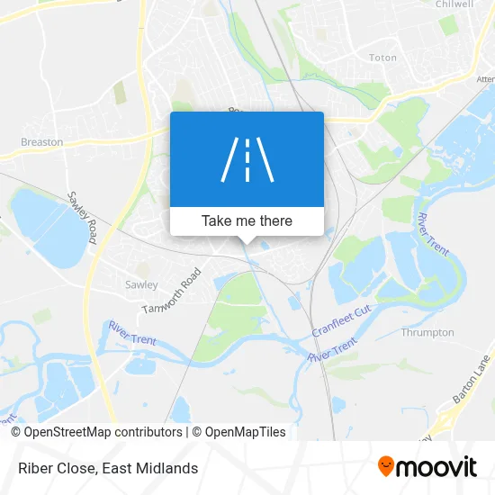 Riber Close map