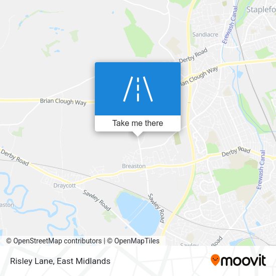 Risley Lane map