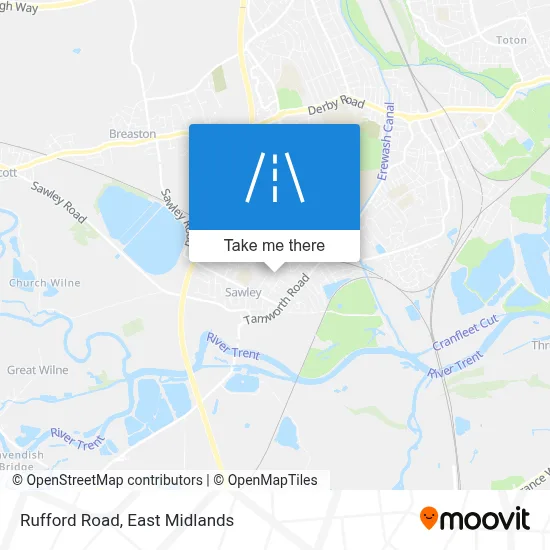 Rufford Road map