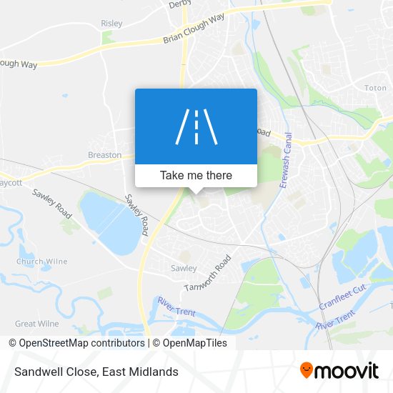 Sandwell Close map