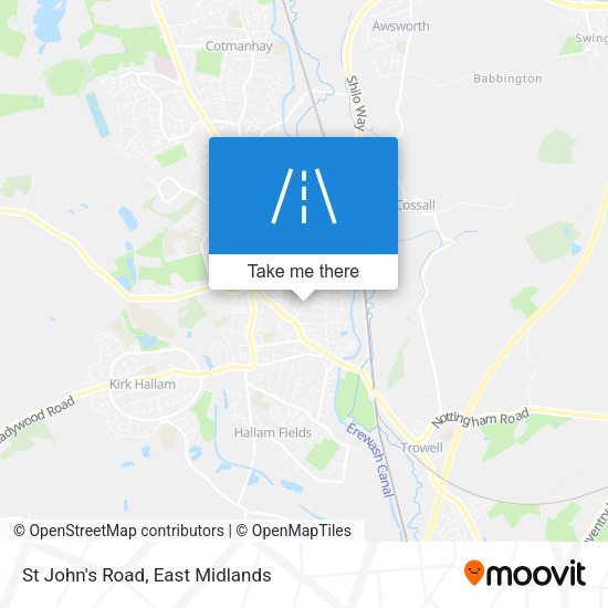 St John's Road map