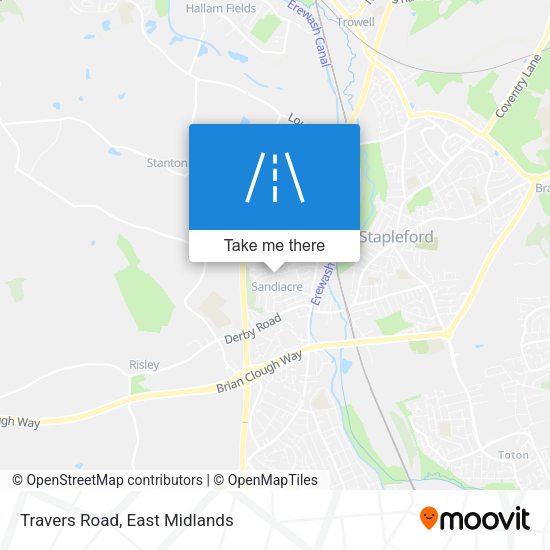 Travers Road map