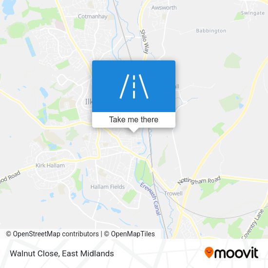 Walnut Close map