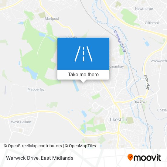 Warwick Drive map