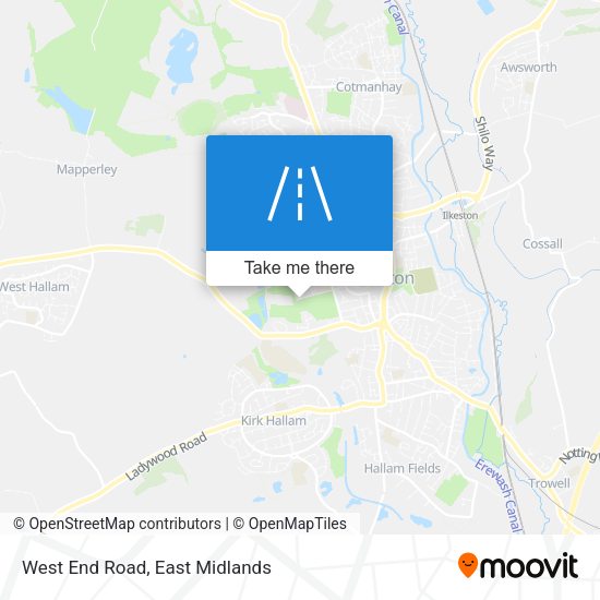 West End Road map