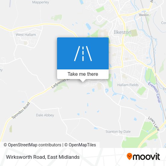 Wirksworth Road map