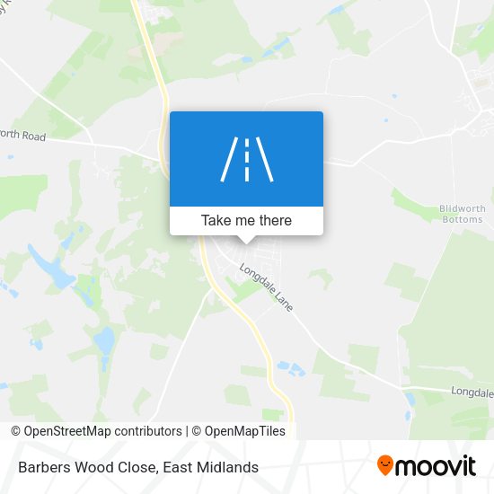 Barbers Wood Close map
