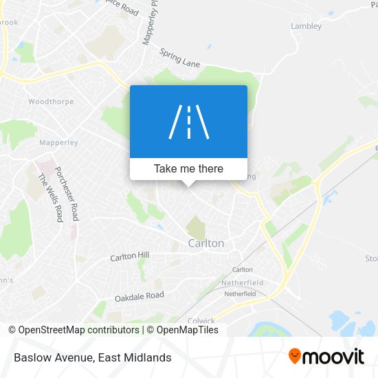 Baslow Avenue map