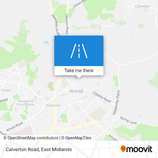 Calverton Road map