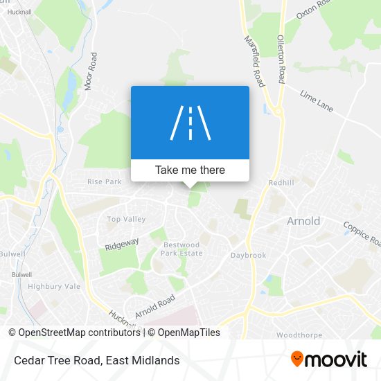 Cedar Tree Road map
