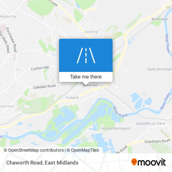 Chaworth Road map