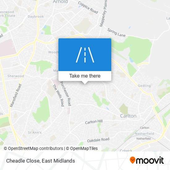 Cheadle Close map