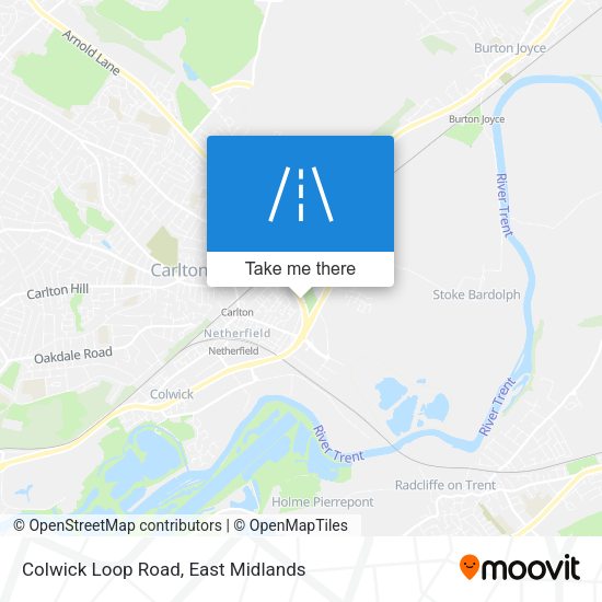 Colwick Loop Road map