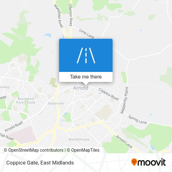 Coppice Gate map