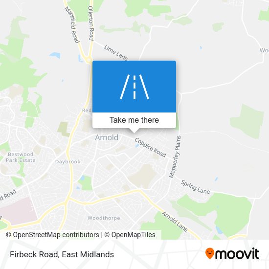 Firbeck Road map