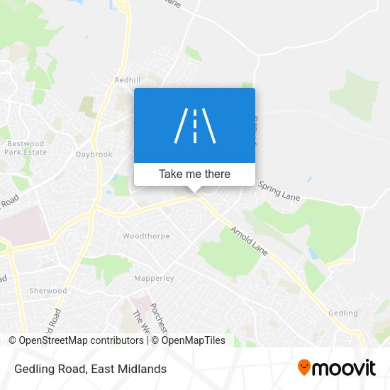 Gedling Road map