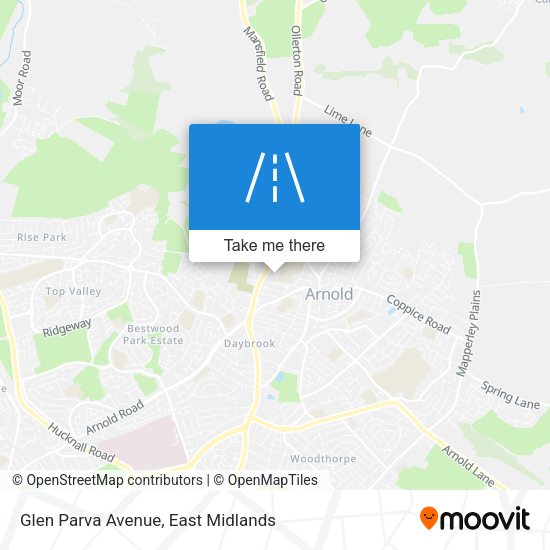 Glen Parva Avenue map