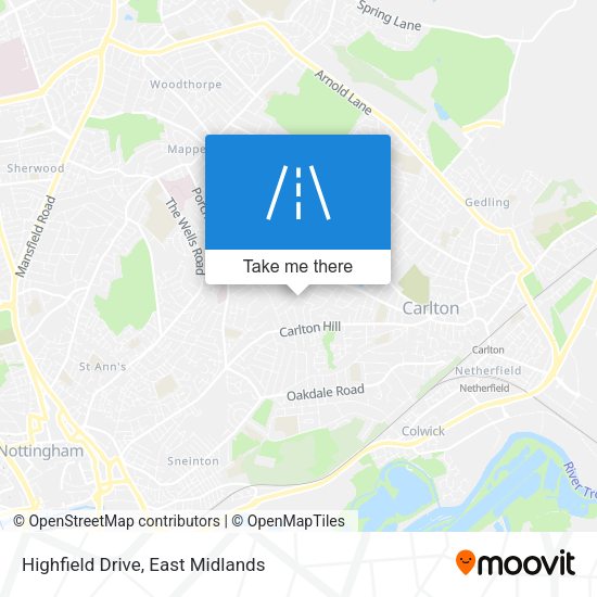 Highfield Drive map
