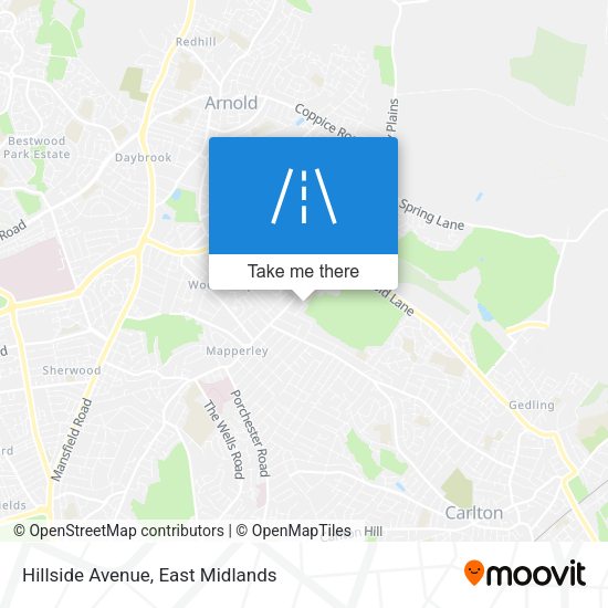 Hillside Avenue map