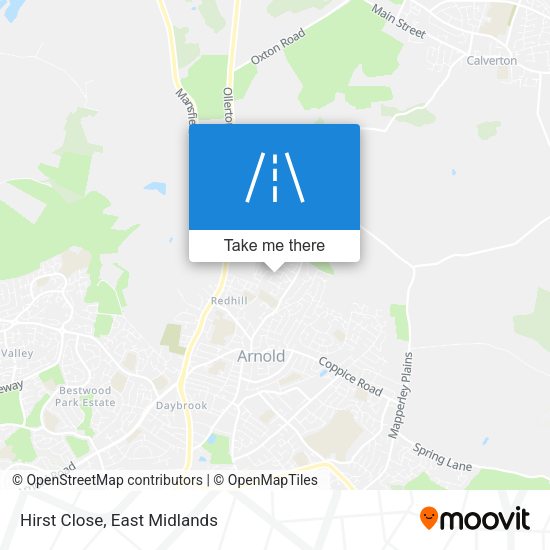Hirst Close map