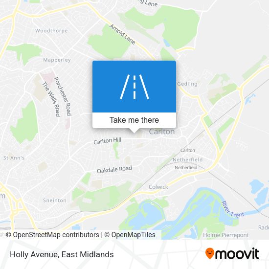 Holly Avenue map