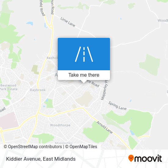 Kiddier Avenue map