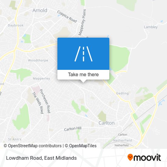 Lowdham Road map