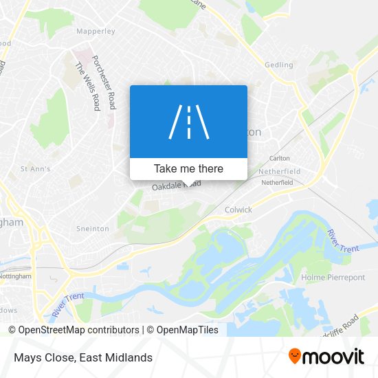 Mays Close map