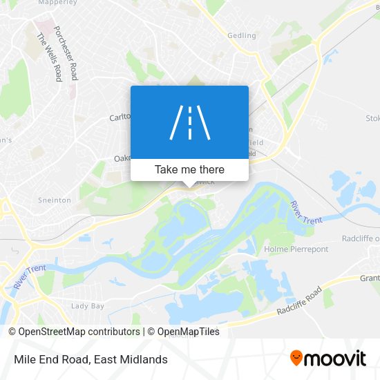 Mile End Road map