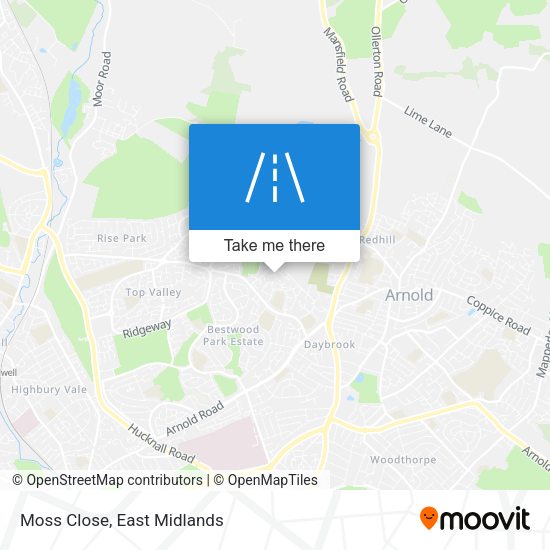 Moss Close map