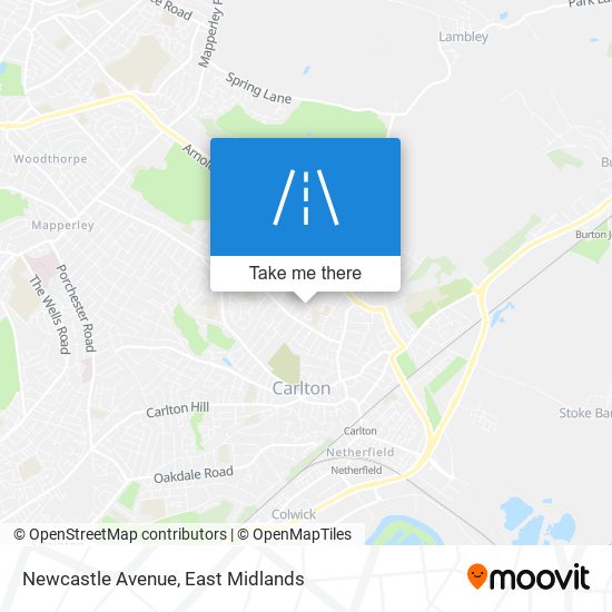 Newcastle Avenue map