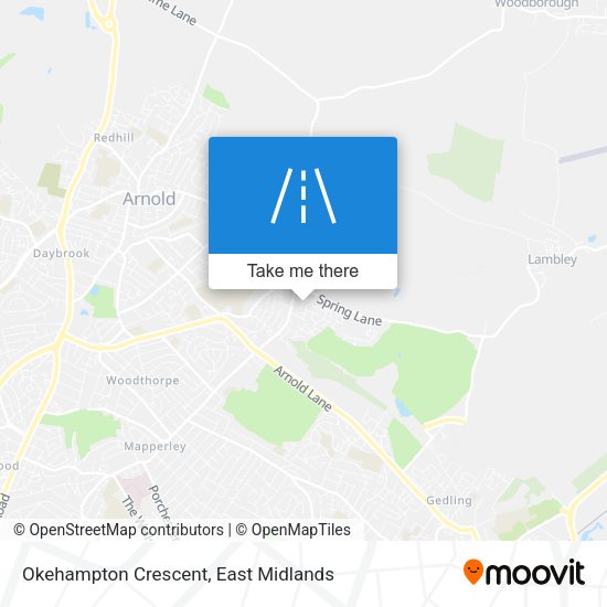 Okehampton Crescent map