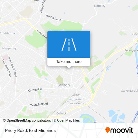 Priory Road map