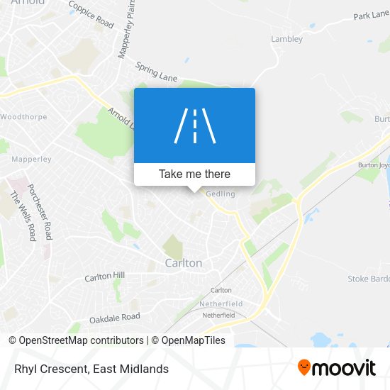 Rhyl Crescent map