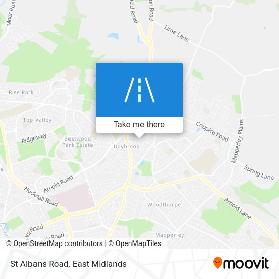 St Albans Road map