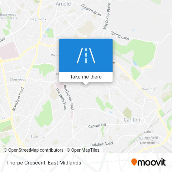 Thorpe Crescent map