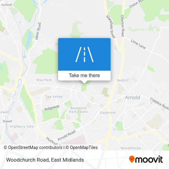 Woodchurch Road map