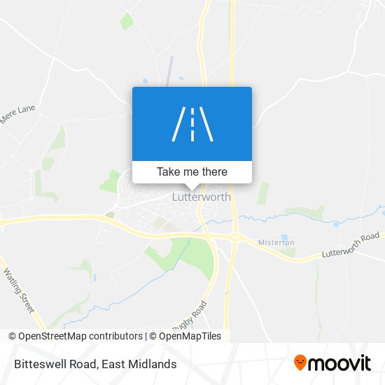Bitteswell Road map